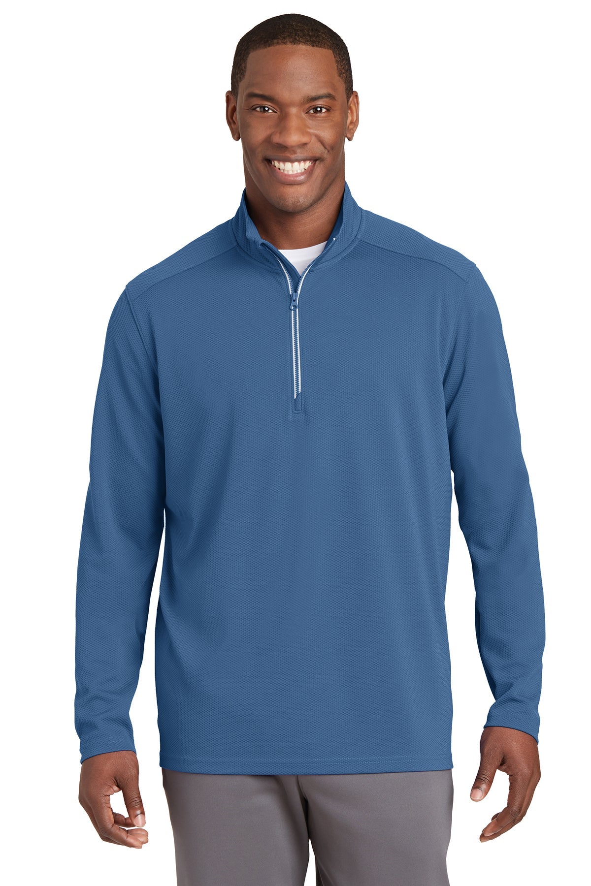 Sport-Tek® Sport-Wick® Textured 1/4-Zip Pullover (ST860)