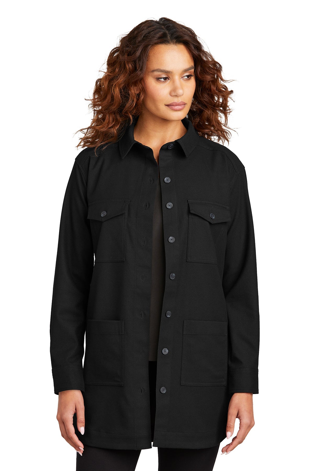 Mercer+Mettle™ Ladies Long Sleeve Twill Overshirt (MM2021)