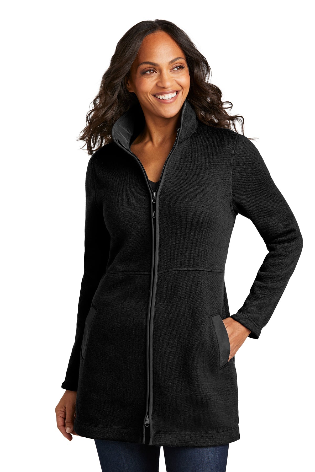 Port Authority® Ladies Arc Sweater Fleece Long Jacket (L425)
