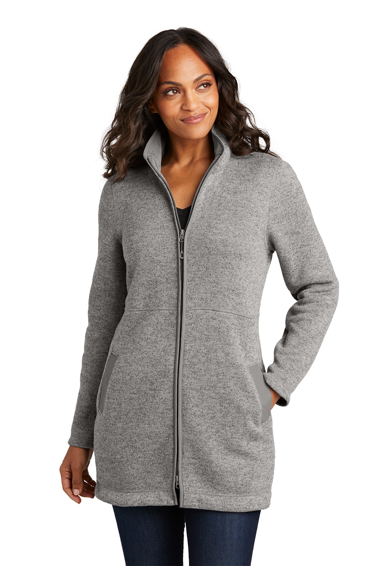 Port Authority® Ladies Arc Sweater Fleece Long Jacket (L425)
