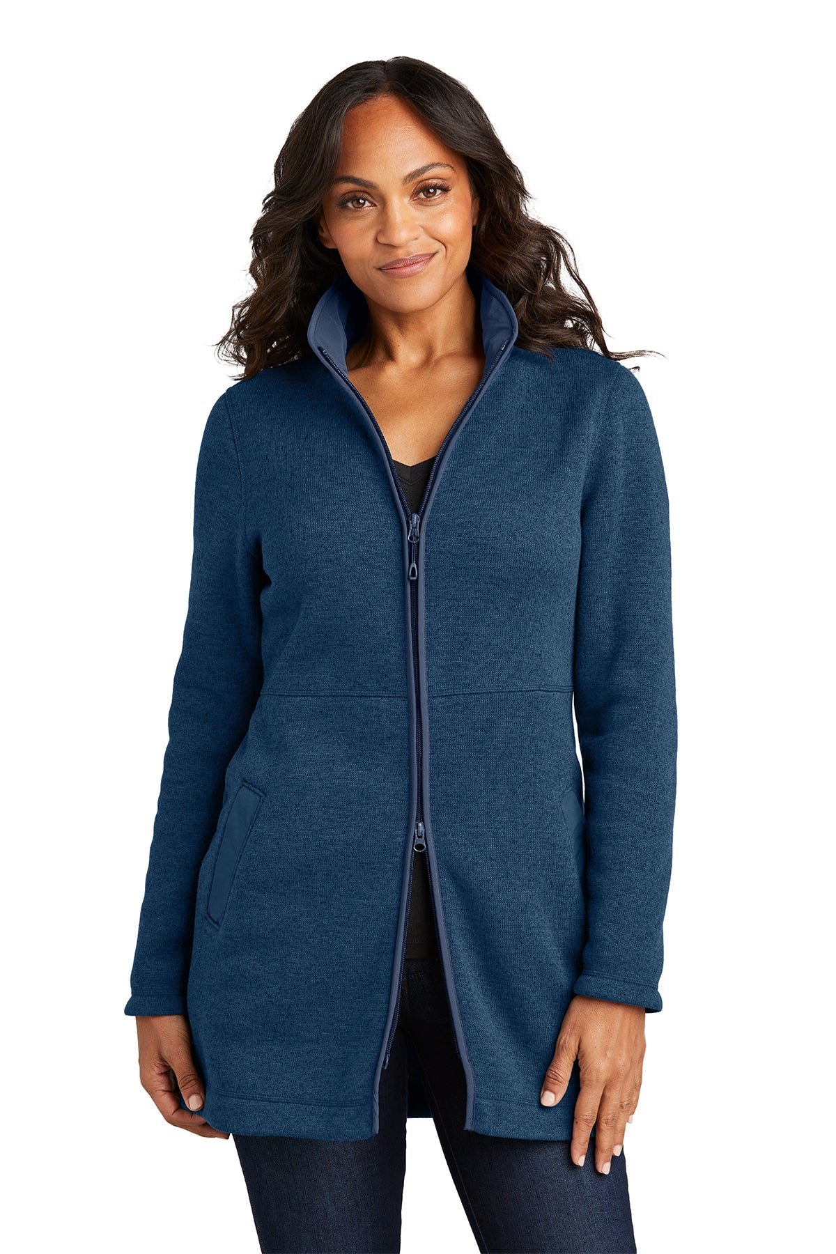 Port Authority® Ladies Arc Sweater Fleece Long Jacket (L425)