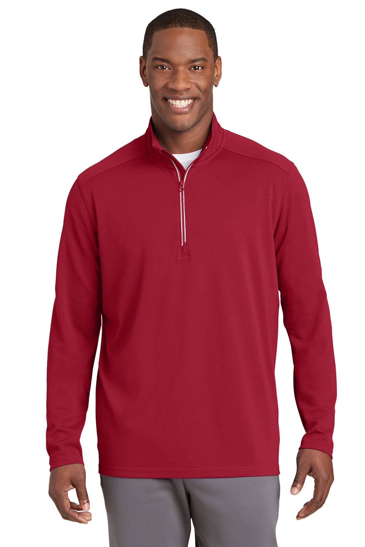 Sport-Tek® Sport-Wick® Textured 1/4-Zip Pullover (ST860)