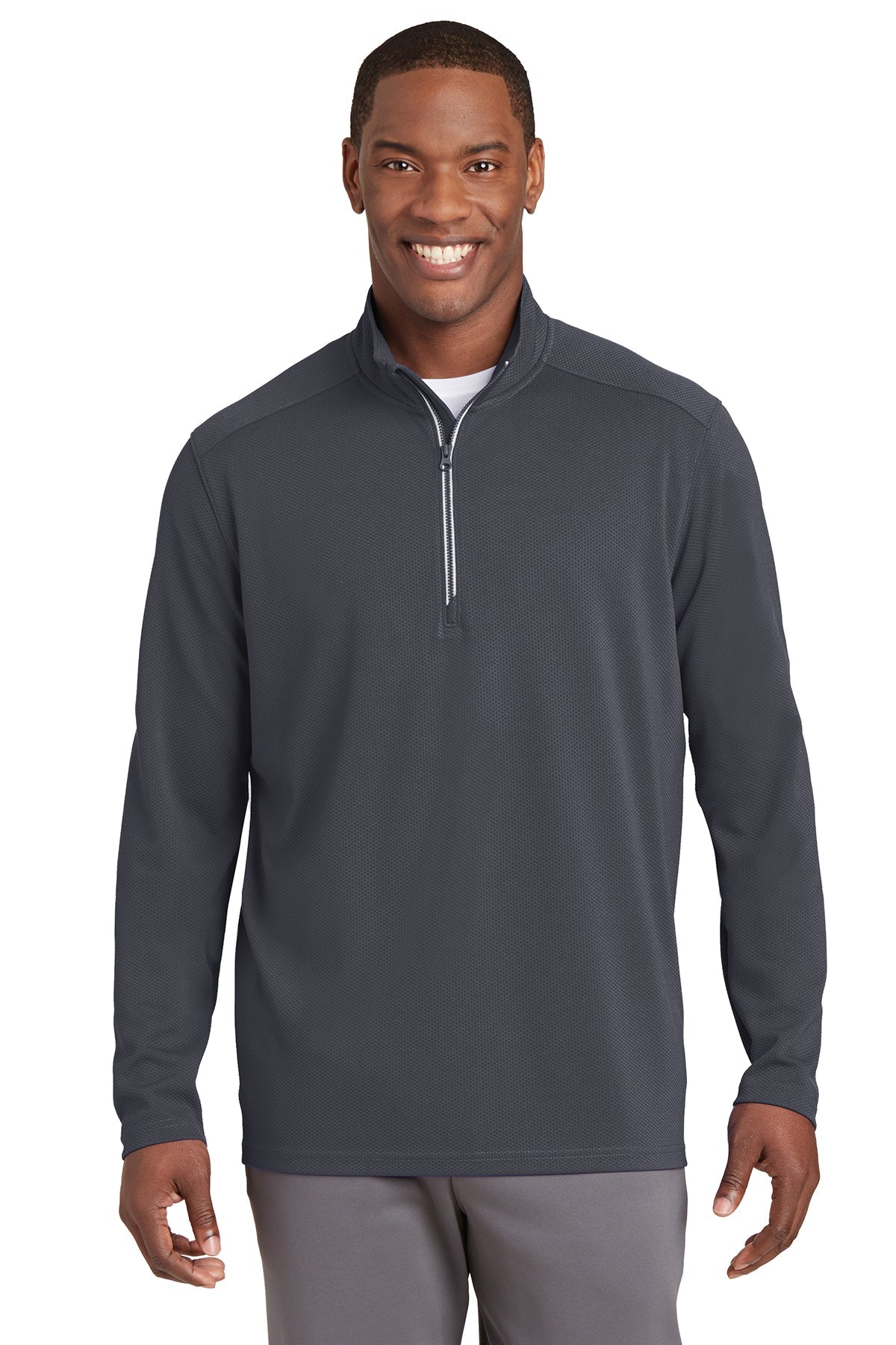 Sport-Tek® Sport-Wick® Textured 1/4-Zip Pullover (ST860)