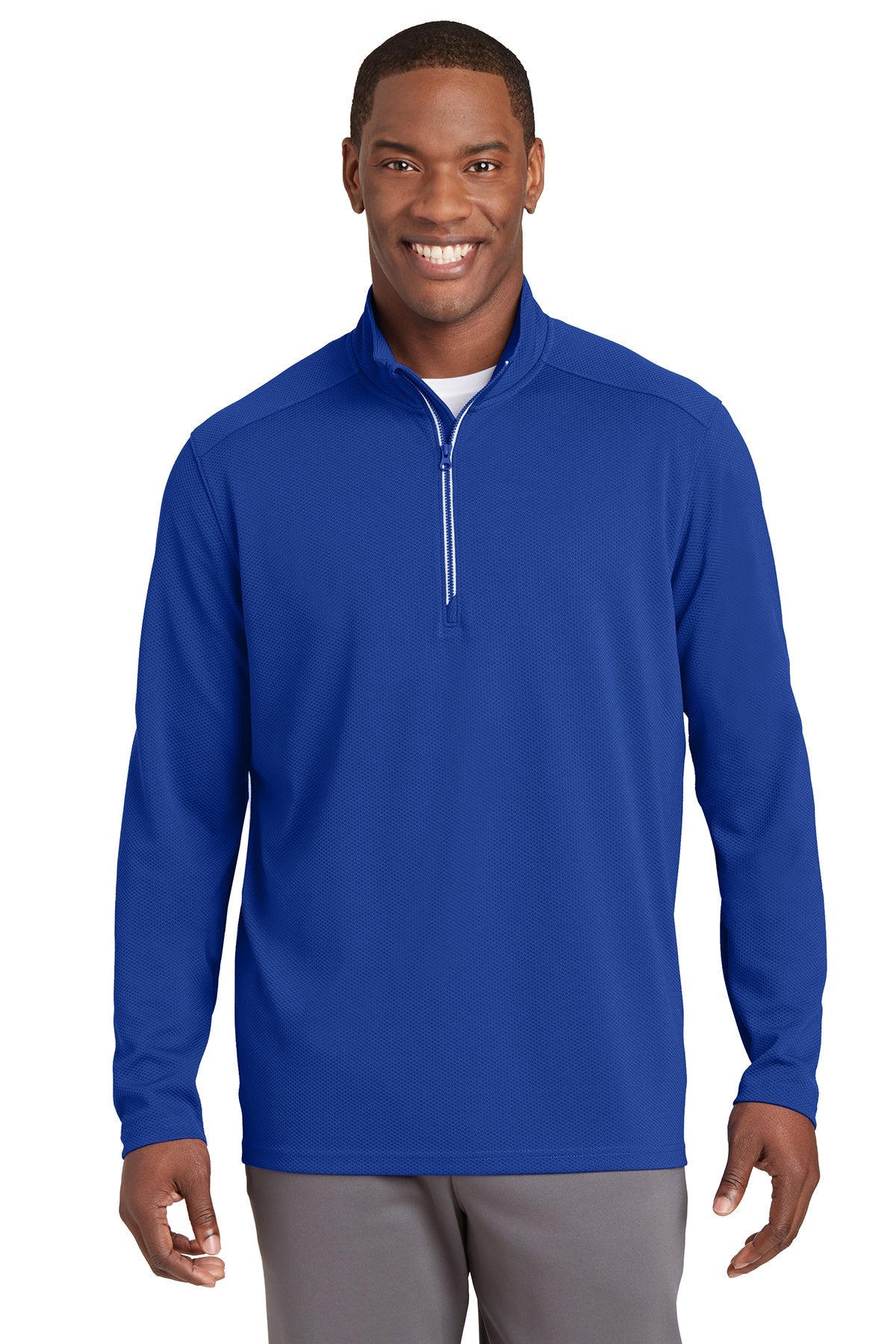 Sport-Tek® Sport-Wick® Textured 1/4-Zip Pullover (ST860)