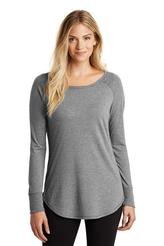 District Ladies Perfect Tri-Long Sleeve Tunic Tee (DT132L)