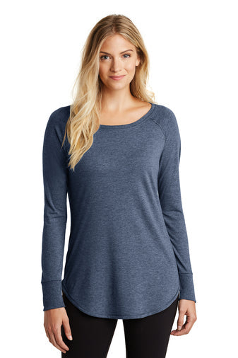 District Ladies Perfect Tri-Long Sleeve Tunic Tee (DT132L)