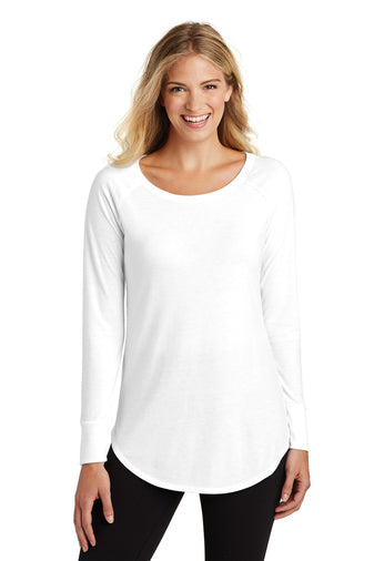 District Ladies Perfect Tri-Long Sleeve Tunic Tee (DT132L)